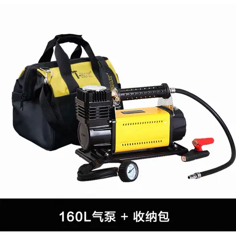 气泵suv越野车载充气泵大功率t-max打气泵轮胎胎压 160L+收纳包